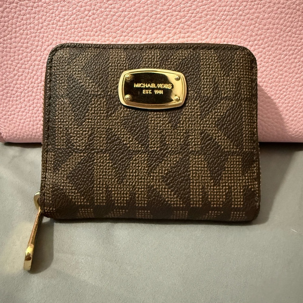Michael Kors Brown and Gold Wallet